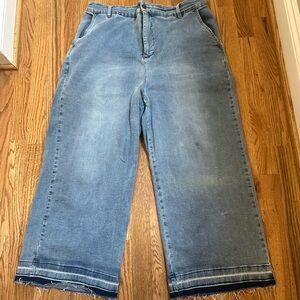 Universal Standard cropped raw hem jeans